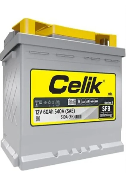 ÇELİK 12V 60 AMPER  AKÜ SFB